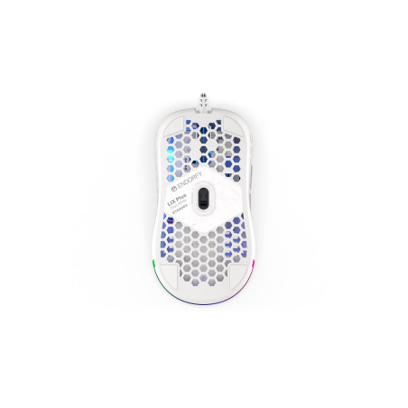 Endorfy LIX Plus/Herná/Optická/Pre pravákov/19 000 DPI/Drôtové USB-A/Biela