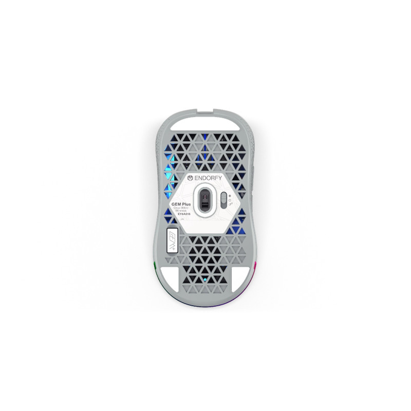 Endorfy GEM Plus/Herná/Optická/Pre pravákov/26 000 DPI/Drôtové/Bezdrôtové/Biela