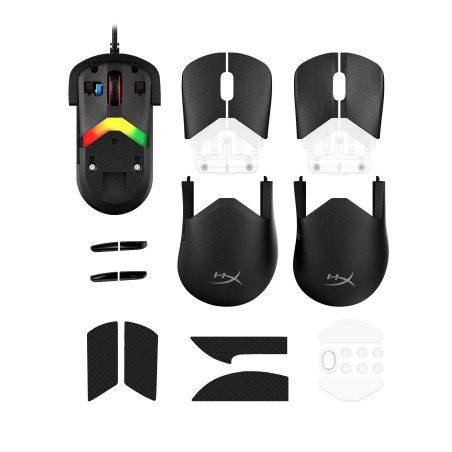 HP HyperX Pulsefire Saga/Herná/Optická/Pre pravákov/26 000 DPI/Drôtové USB-A/Čierna