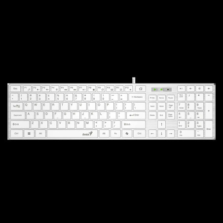 GENIUS Slimstar 126 klávesnica + Copilot biela