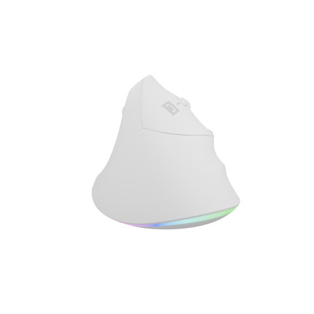 Vertikálna myš Natec CRAKE 2 PRO/Vertikálna/Optická/Pre pravákov/12 400 DPI/Drôtové USB-A/Biela
