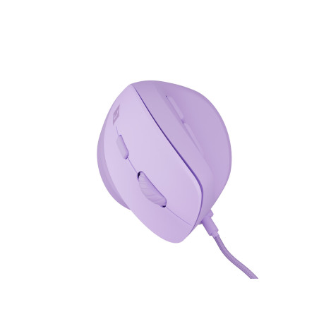 Vertikálna myš Natec CRAKE 2 PRO/Vertikálna/Optická/Pre pravákov/12 400 DPI/Drôtové USB-A/Fialová