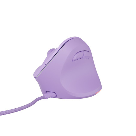 Vertikálna myš Natec CRAKE 2 PRO/Vertikálna/Optická/Pre pravákov/12 400 DPI/Drôtové USB-A/Fialová