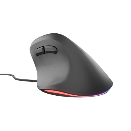 Vertikálna myš Natec CRAKE 2 PRO/Vertikálna/Optická/Pre pravákov/12 400 DPI/Drôtové USB-A/Čierna