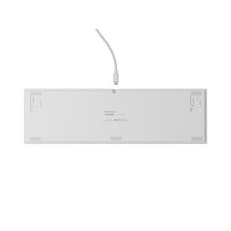 Herná mechanická klávesnica Genesis THOR 404/RGB/Gateron Yellow Pro/Drôtové USB-A/US layout/Biela