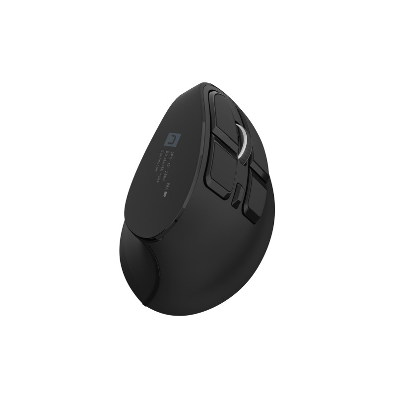 Vertikálna bezdrôtová myš Natec EUPHONIE PRO/Vertikálna/Optická/Pre pravákov/4 000 DPI/USB+BT/Čierna