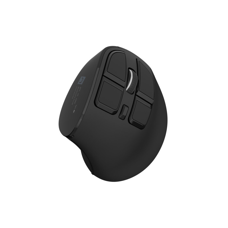 Vertikálna bezdrôtová myš Natec EUPHONIE PRO/Vertikálna/Optická/Pre pravákov/4 000 DPI/USB+BT/Čierna