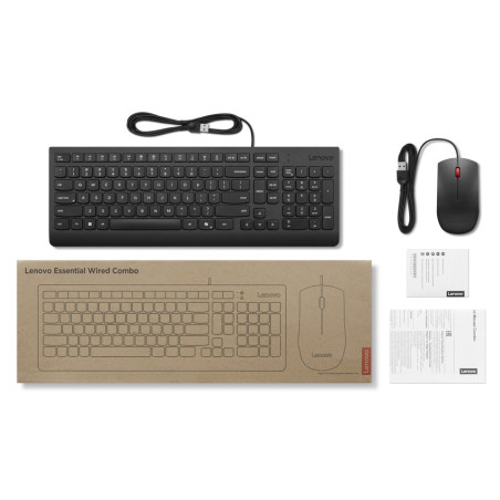 Lenovo Essential Wired Keyboard a myš A1 US sE
