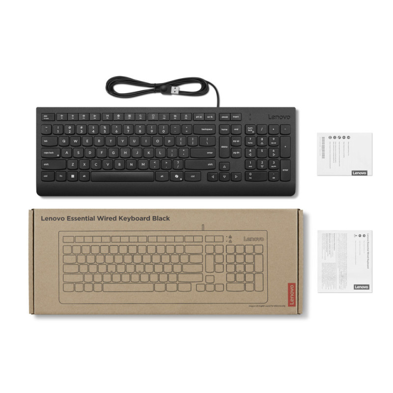 Lenovo Essential/Drôtové USB-A/ CZ- SK layout/Čierna