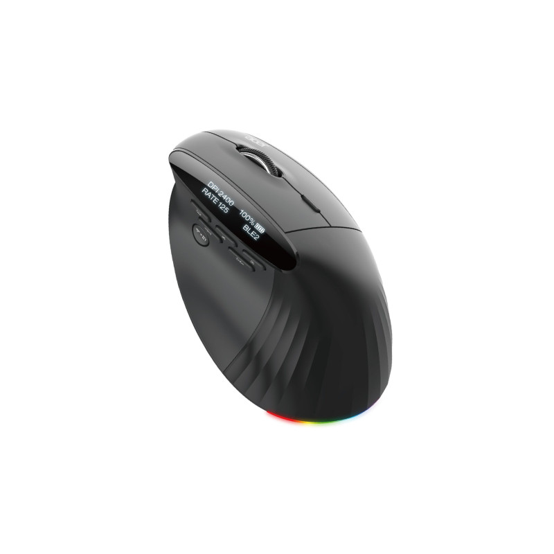Acer Smart Fit/Vertikálna/Optická/Pre pravákov/8 000 DPI/USB+BT/Čierna