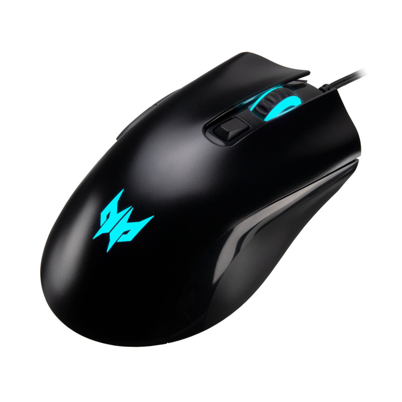 Acer Predator Cestus 333/Herná/Optická/Pre pravákov/16 000 DPI/Drôtové USB-A/Čierna