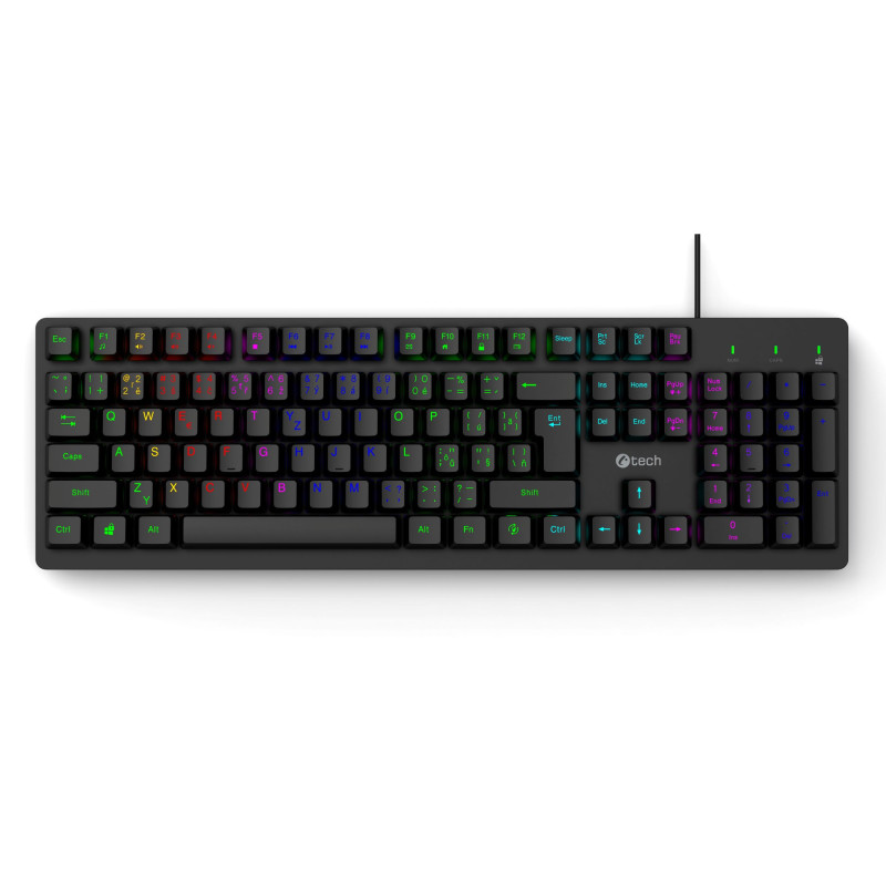 Herná klávesnica C-TECH Riven (GKB-16), RGB, USB