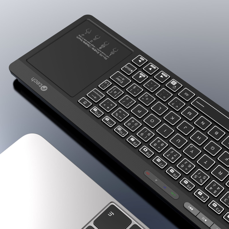 Klávesnica C-TECH WLTK-03, Dual, Touchpad