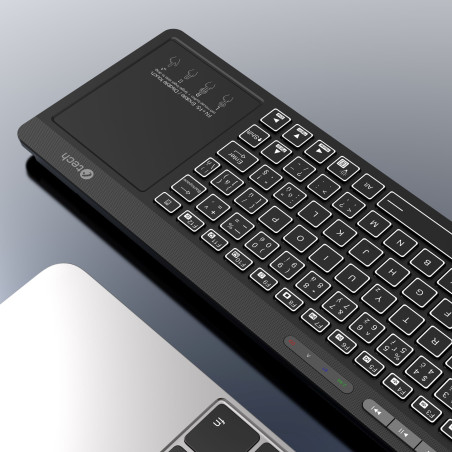 Klávesnica C-TECH WLTK-03, Dual, Touchpad