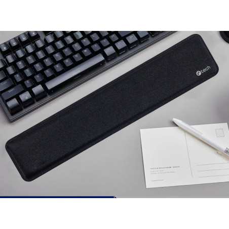 Podpera zápästia ku klávesnici C-TECH KPG-01, pamäťová pena, čierna, 450x93x25mm