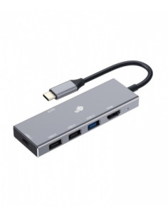 TB USB-C 7v1 adaptér USB 3.0, 2x USB 2.0, HDMI, PD, SD TF