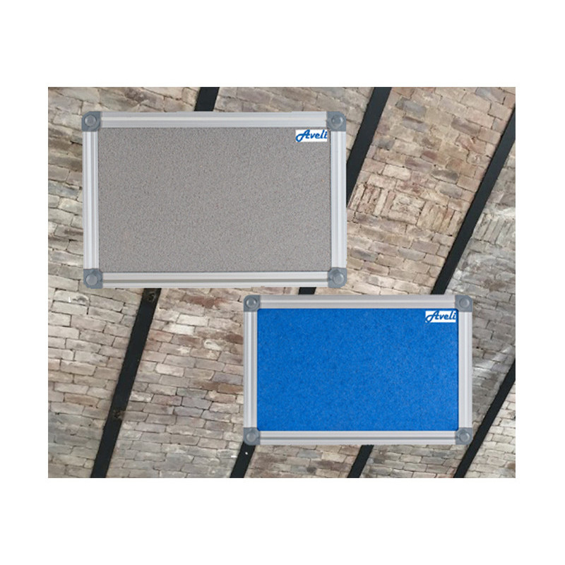Textilná nástenka AVELI 90x120 cm šedá, hliník.rám