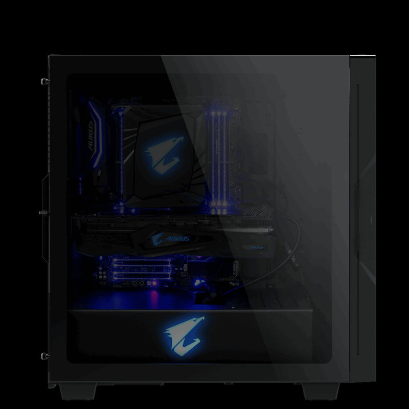 GIGABYTE AORUS Gaming AC300G/Midi Tower/Transpar./Čierna