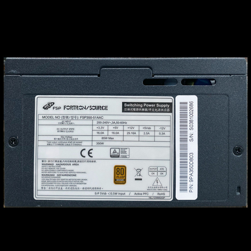 FSP FSP350-51AAC/350W/ATX/80PLUS Bronzia 230V/Bulk