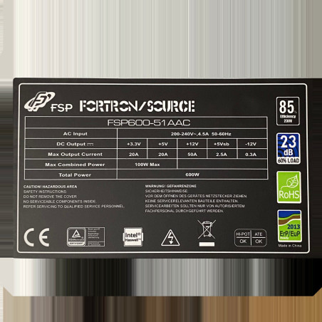 FSP FSP600-51AAC/600W/ATX/Bulk