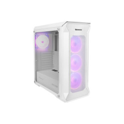 Počítačová skriňa Genesis IRID 505 ARGB V2/Midi Tower/Transpar./Biela