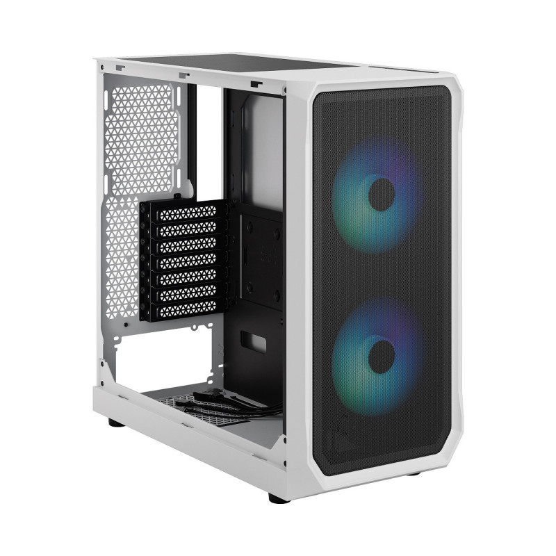 Fractal Design Focus 2 RGB White TG Clear Tint/Midi Tower/Transpar./Čierna a biela