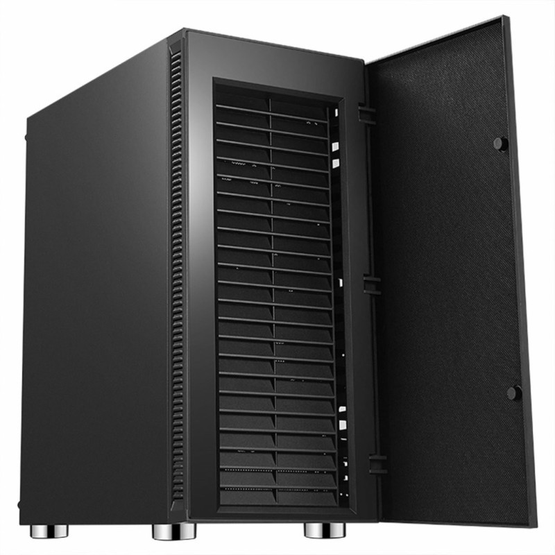 EVOLVEO Silens S1/Midi Tower/Transpar./Čierna