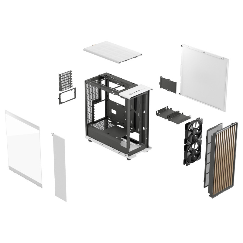 Fractal Design North Chalk White TG Clear Tint/Midi Tower/Transpar./Biela