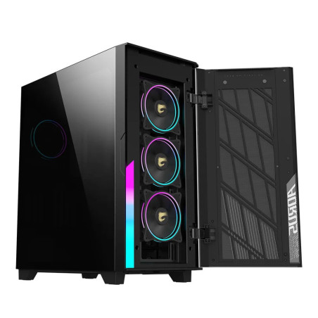 GIGABYTE AORUS C500/Midi Tower/Transpar./Čierna
