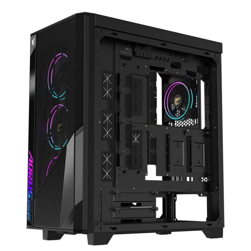 GIGABYTE AORUS C500/Midi Tower/Transpar./Čierna