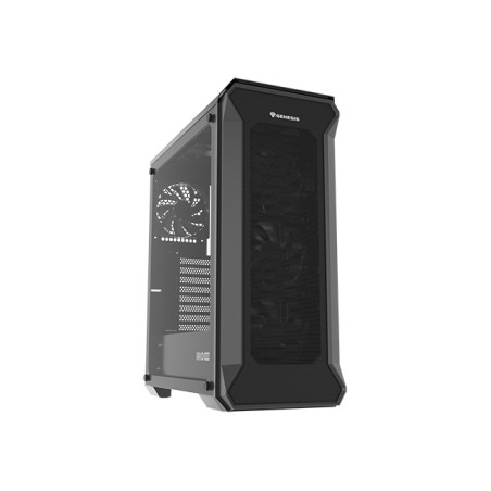Počítačová skriňa Genesis IRID 505F/Midi Tower/Transpar./Čierna