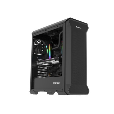 Počítačová skriňa Genesis IRID 505F/Midi Tower/Transpar./Čierna