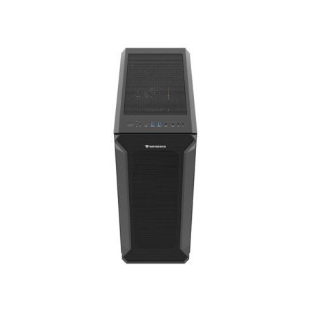 Počítačová skriňa Genesis IRID 505F/Midi Tower/Transpar./Čierna