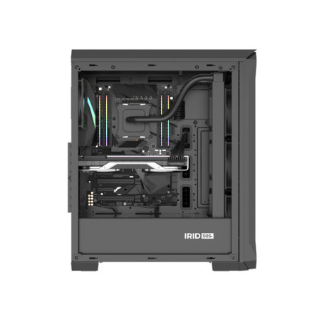 Počítačová skriňa Genesis IRID 505F/Midi Tower/Transpar./Čierna
