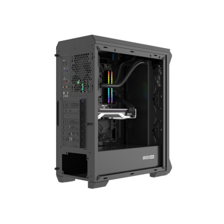 Počítačová skriňa Genesis IRID 505F/Midi Tower/Transpar./Čierna