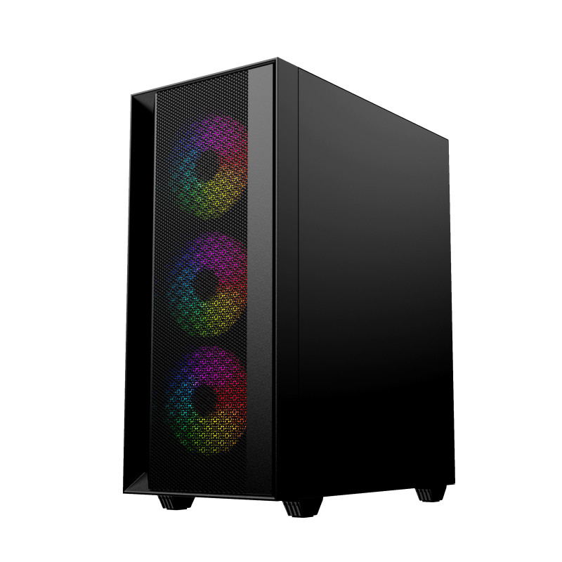 Gembird Fornax 4000 ARGB/Midi Tower/Transpar./Čierna