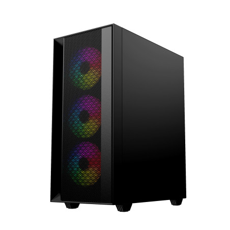 Gembird Fornax 4000 ARGB/Midi Tower/Transpar./Čierna