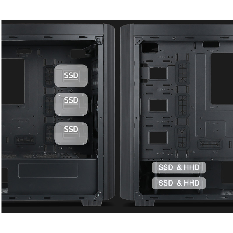 Gembird Computer Fornax K500/Midi Tower/Čierna