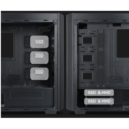 Gembird Computer Fornax K500/Midi Tower/Čierna