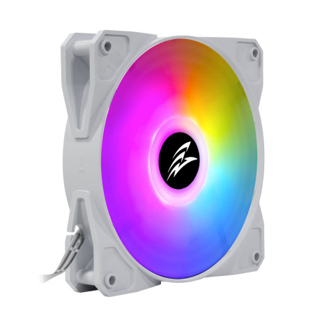 EVOLVEO 12FSW ventilátor 120mm, ARGB, biely rám, slave