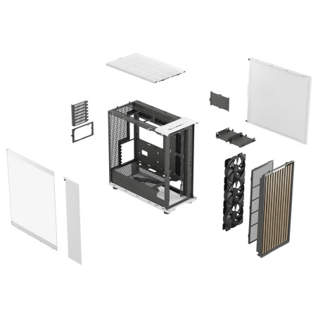 Fractal North XL/Midi Tower/Transpar./Biela