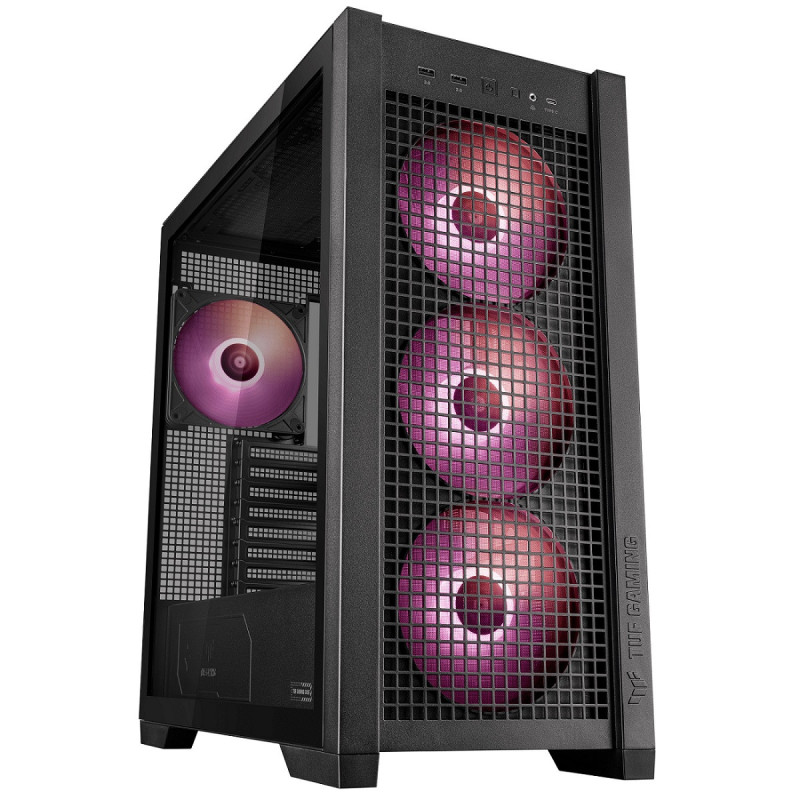 ASUS TUF Gaming GT302 ARGB/Midi Tower/Transpar./Čierna