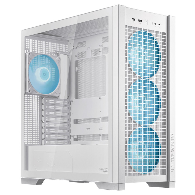 ASUS TUF Gaming GT302 ARGB/Midi Tower/Transpar./Biela