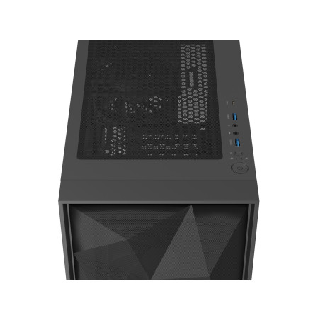 Počítačová skriňa Genesis DIAXID 605F/Midi Tower/Transpar./Čierna