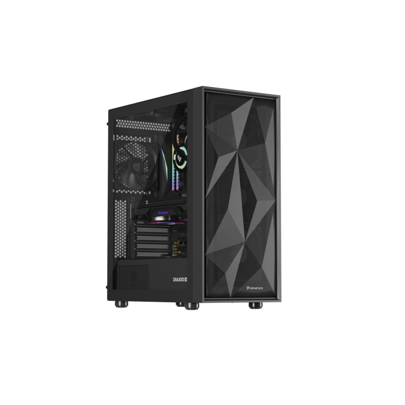 Počítačová skriňa Genesis DIAXID 605F/Midi Tower/Transpar./Čierna