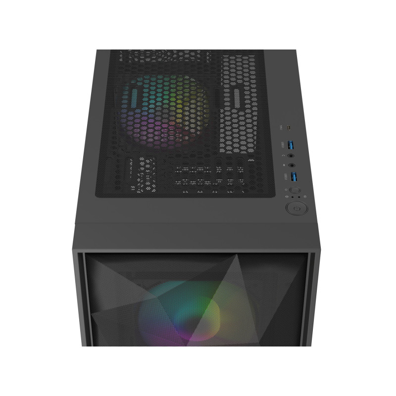 Počítačová skriňa Genesis DIAXID 605 ARGB/Midi Tower/Transpar./Čierna