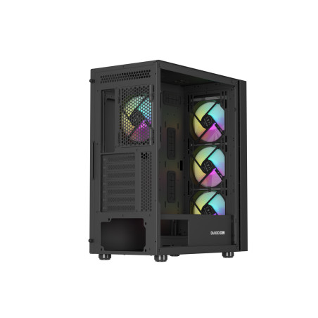 Počítačová skriňa Genesis DIAXID 605 ARGB/Midi Tower/Transpar./Čierna