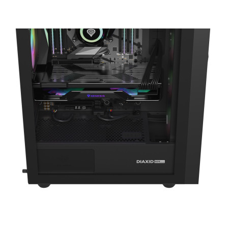 Počítačová skriňa Genesis DIAXID 605 ARGB/Midi Tower/Transpar./Čierna