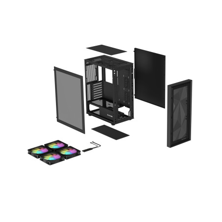 Počítačová skriňa Genesis DIAXID 605 ARGB/Midi Tower/Transpar./Čierna