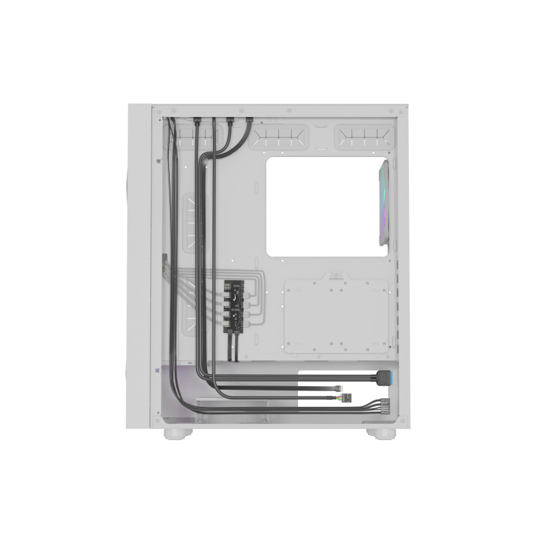 Počítačová skriňa Genesis DIAXID 605 ARGB/Midi Tower/Transpar./Biela